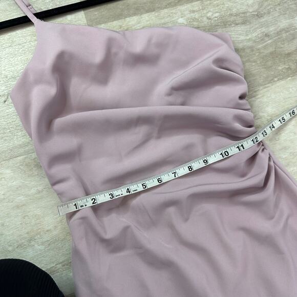 Relevry Jade Crepe Dress in Lilac - Picture 3 of 10